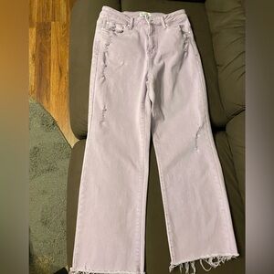 Lavender Distressed Women Jeans